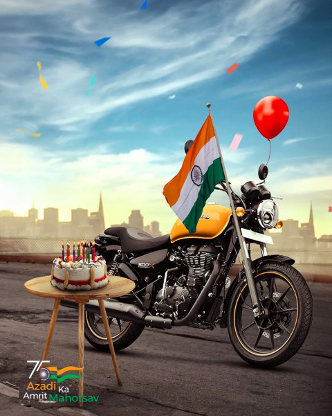 Free photo of Bike Editing Background with Flag #2