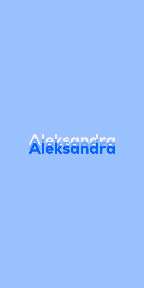 Free photo of Name DP: Aleksandra