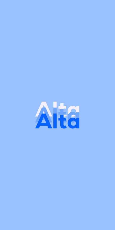 Free photo of Name DP: Alta