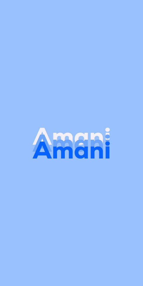 Free photo of Name DP: Amani