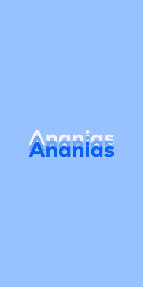 Free photo of Name DP: Ananias