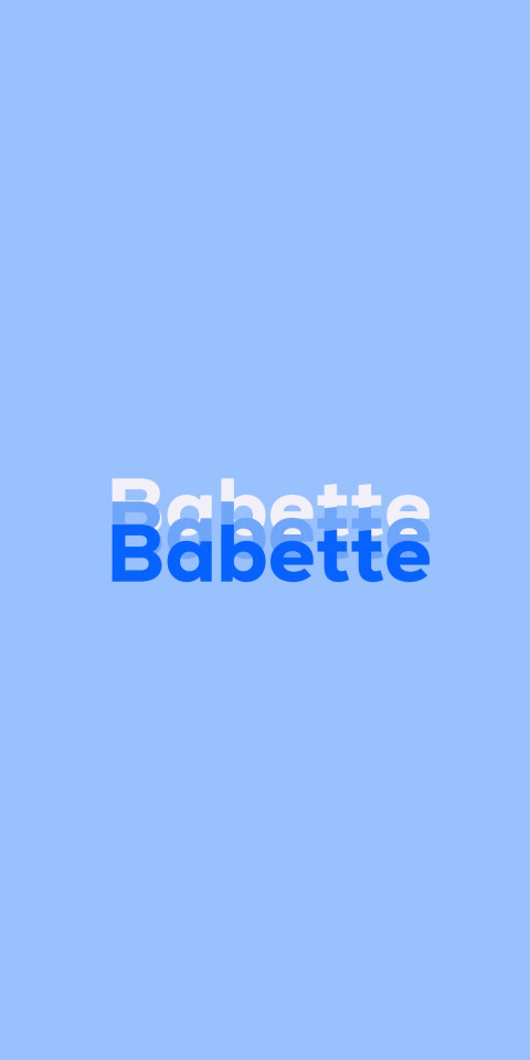Free photo of Name DP: Babette
