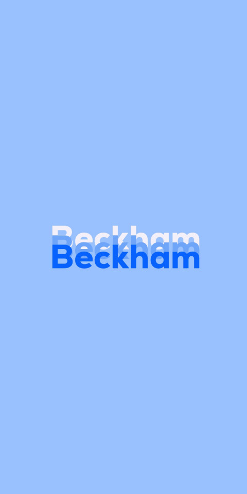 Free photo of Name DP: Beckham