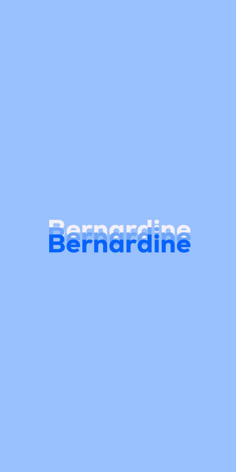 Free photo of Name DP: Bernardine