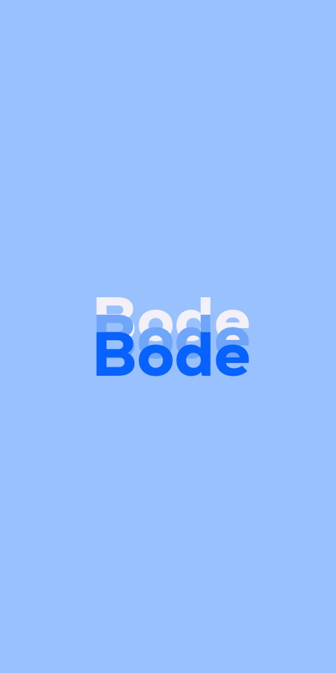 Free photo of Name DP: Bode