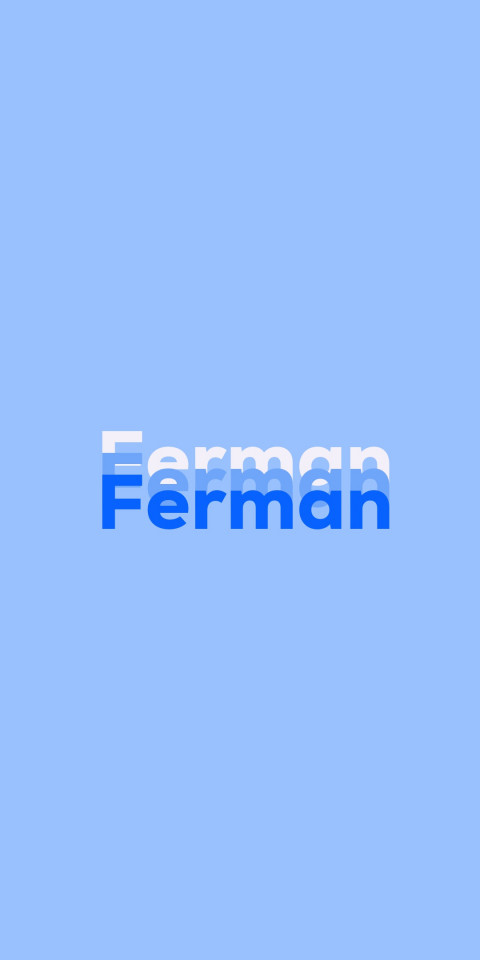 Free photo of Name DP: Ferman