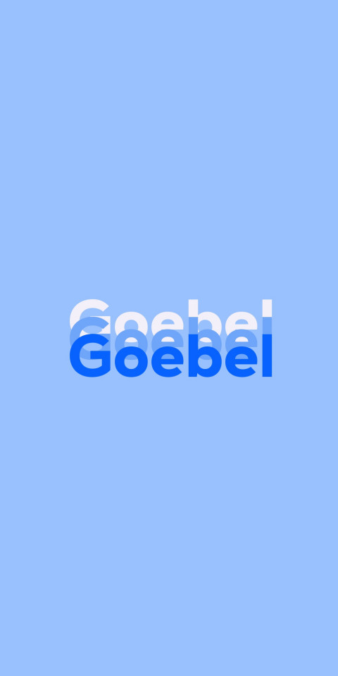 Free photo of Name DP: Goebel