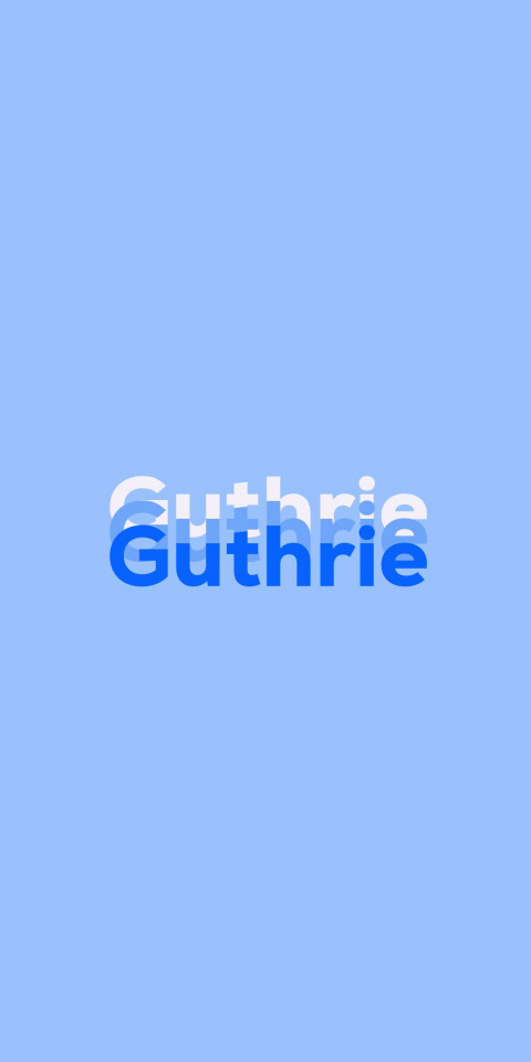 Free photo of Name DP: Guthrie