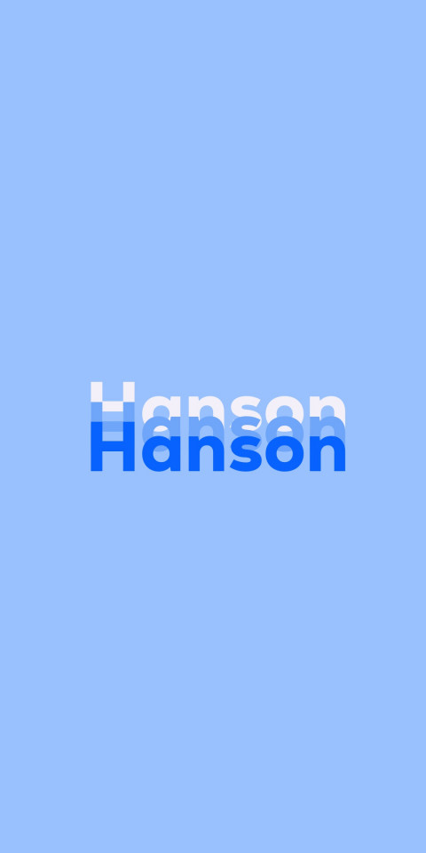 Free photo of Name DP: Hanson