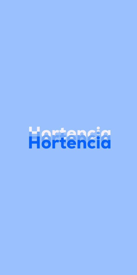 Free photo of Name DP: Hortencia