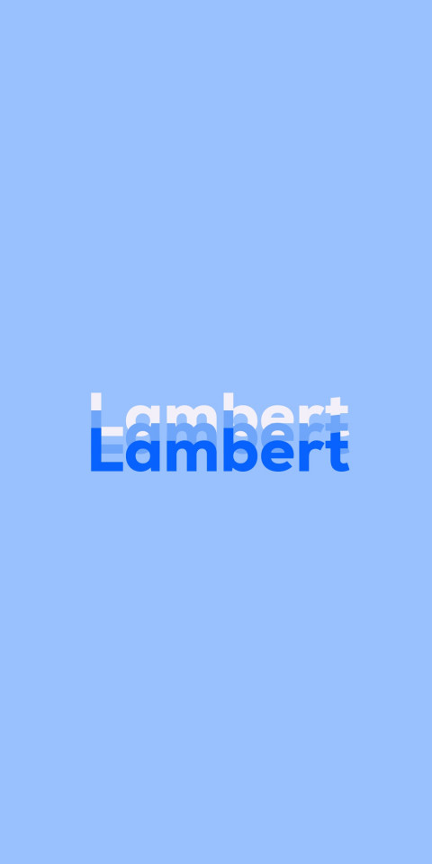 Free photo of Name DP: Lambert