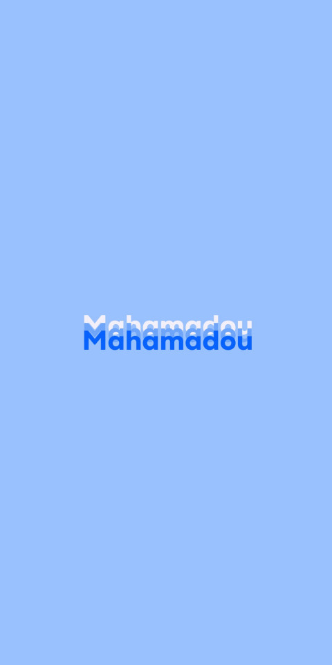 Free photo of Name DP: Mahamadou