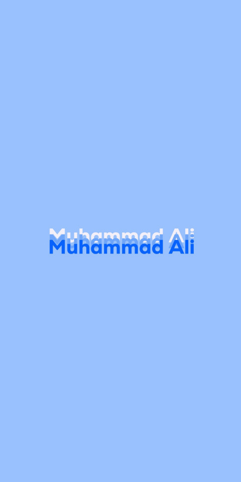 Free photo of Name DP: Muhammad Ali