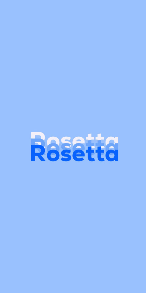 Free photo of Name DP: Rosetta