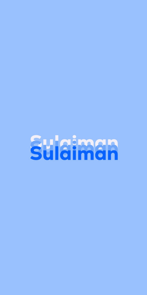 Free photo of Name DP: Sulaiman