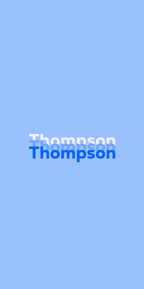 Free photo of Name DP: Thompson