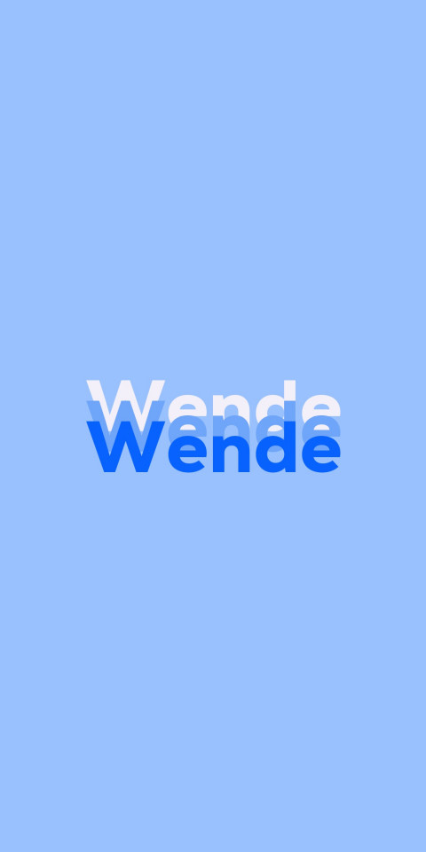 Free photo of Name DP: Wende