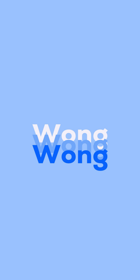 Free photo of Name DP: Wong