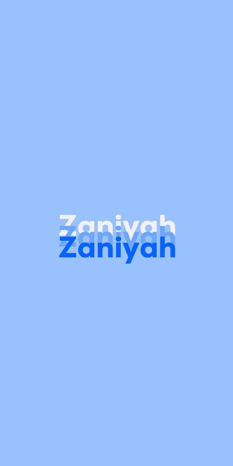 Free photo of Name DP: Zaniyah