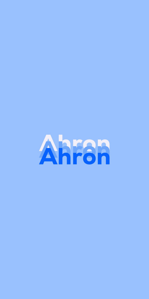 Free photo of Name DP: Ahron