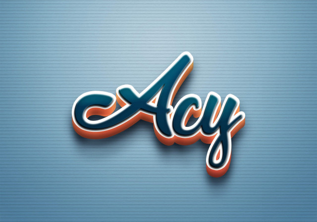 Free photo of Cursive Name DP: Acy