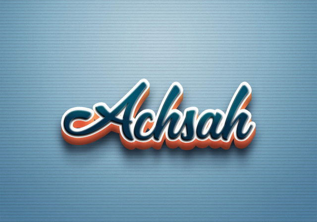 Free photo of Cursive Name DP: Achsah