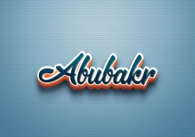 Free photo of Cursive Name DP: Abubakr