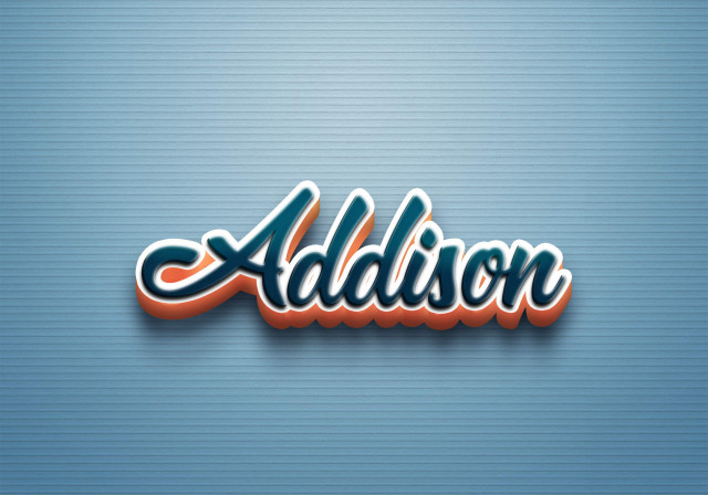 Free photo of Cursive Name DP: Addison