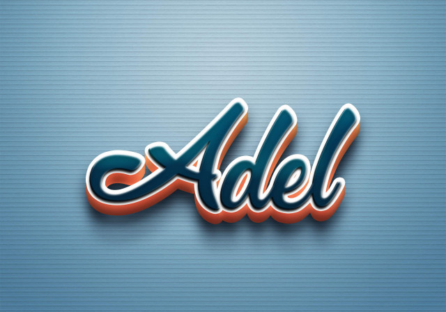 Free photo of Cursive Name DP: Adel