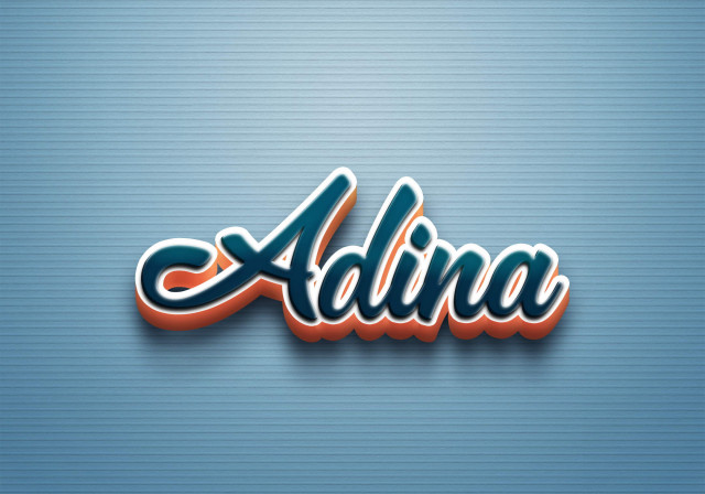 Free photo of Cursive Name DP: Adina