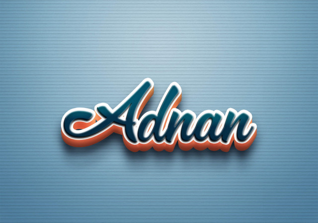 Free photo of Cursive Name DP: Adnan