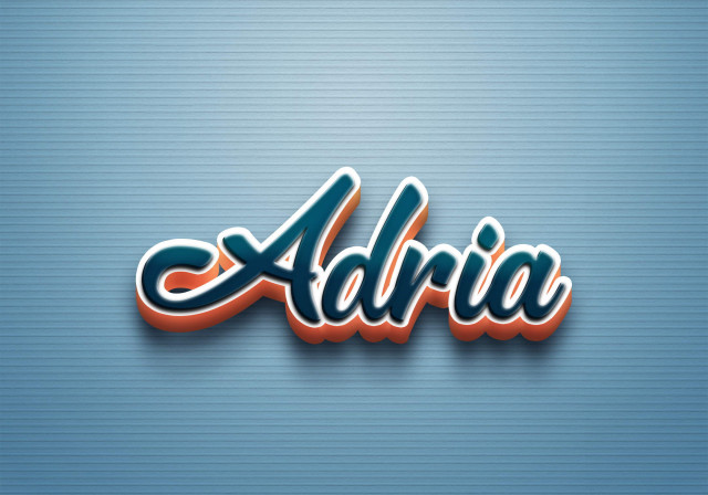 Free photo of Cursive Name DP: Adria