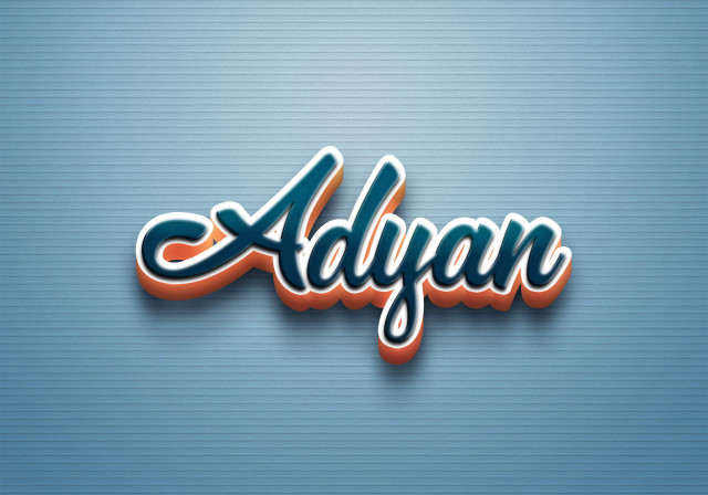 Free photo of Cursive Name DP: Adyan