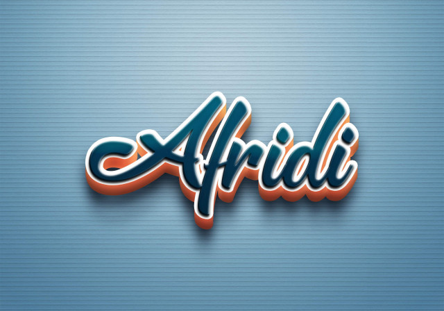 Free photo of Cursive Name DP: Afridi