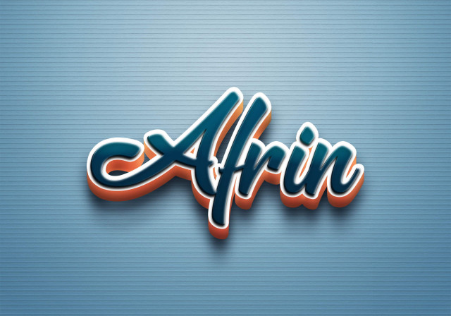 Free photo of Cursive Name DP: Afrin
