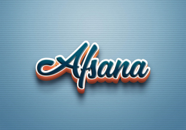 Free photo of Cursive Name DP: Afsana