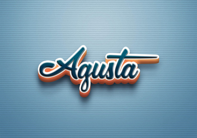 Free photo of Cursive Name DP: Agusta