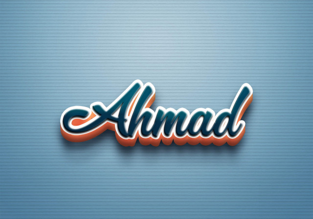 Free photo of Cursive Name DP: Ahmad