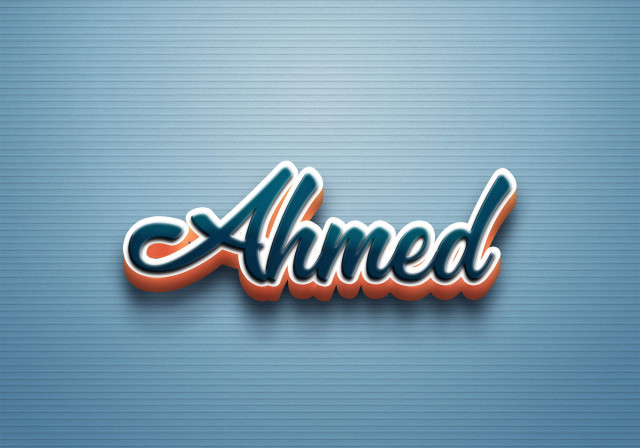 Free photo of Cursive Name DP: Ahmed