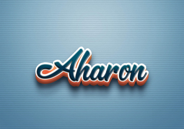 Free photo of Cursive Name DP: Aharon