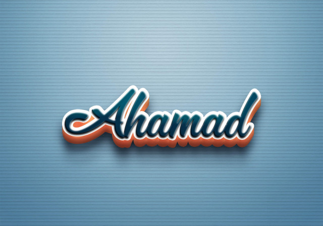 Free photo of Cursive Name DP: Ahamad