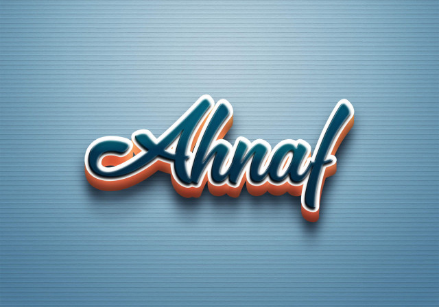 Free photo of Cursive Name DP: Ahnaf