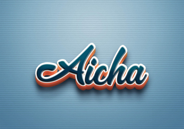 Free photo of Cursive Name DP: Aicha