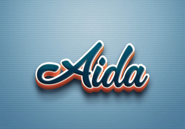 Free photo of Cursive Name DP: Aida