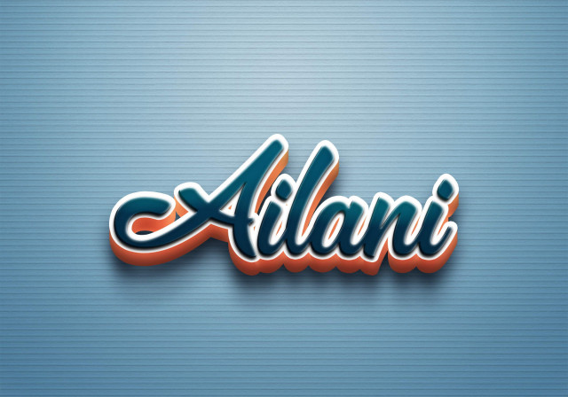 Free photo of Cursive Name DP: Ailani