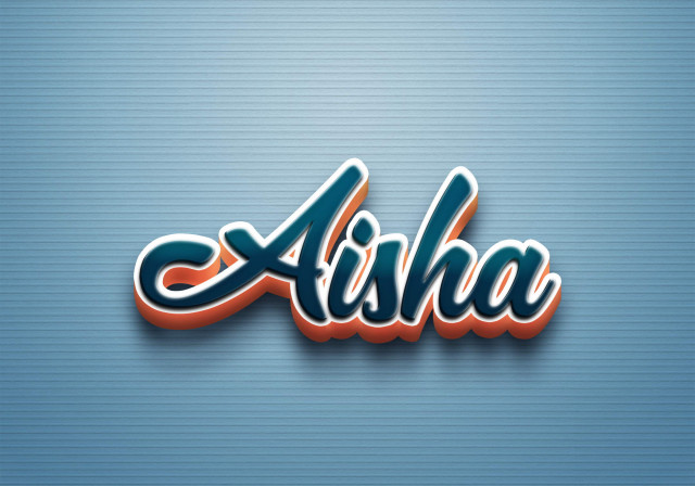 Free photo of Cursive Name DP: Aisha