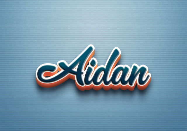 Free photo of Cursive Name DP: Aidan