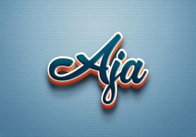 Free photo of Cursive Name DP: Aja