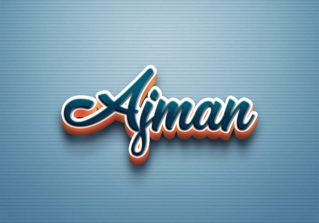 Free photo of Cursive Name DP: Ajman