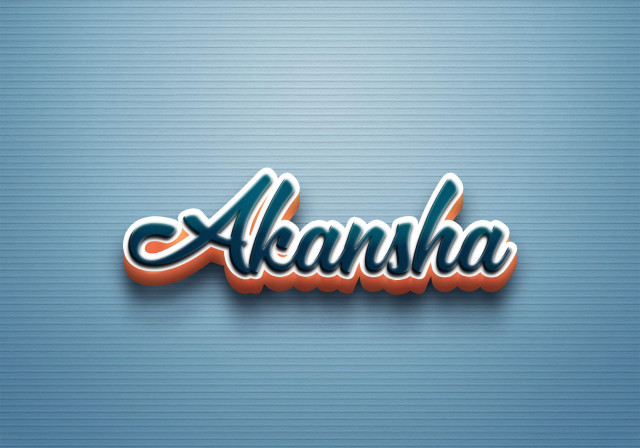 Free photo of Cursive Name DP: Akansha